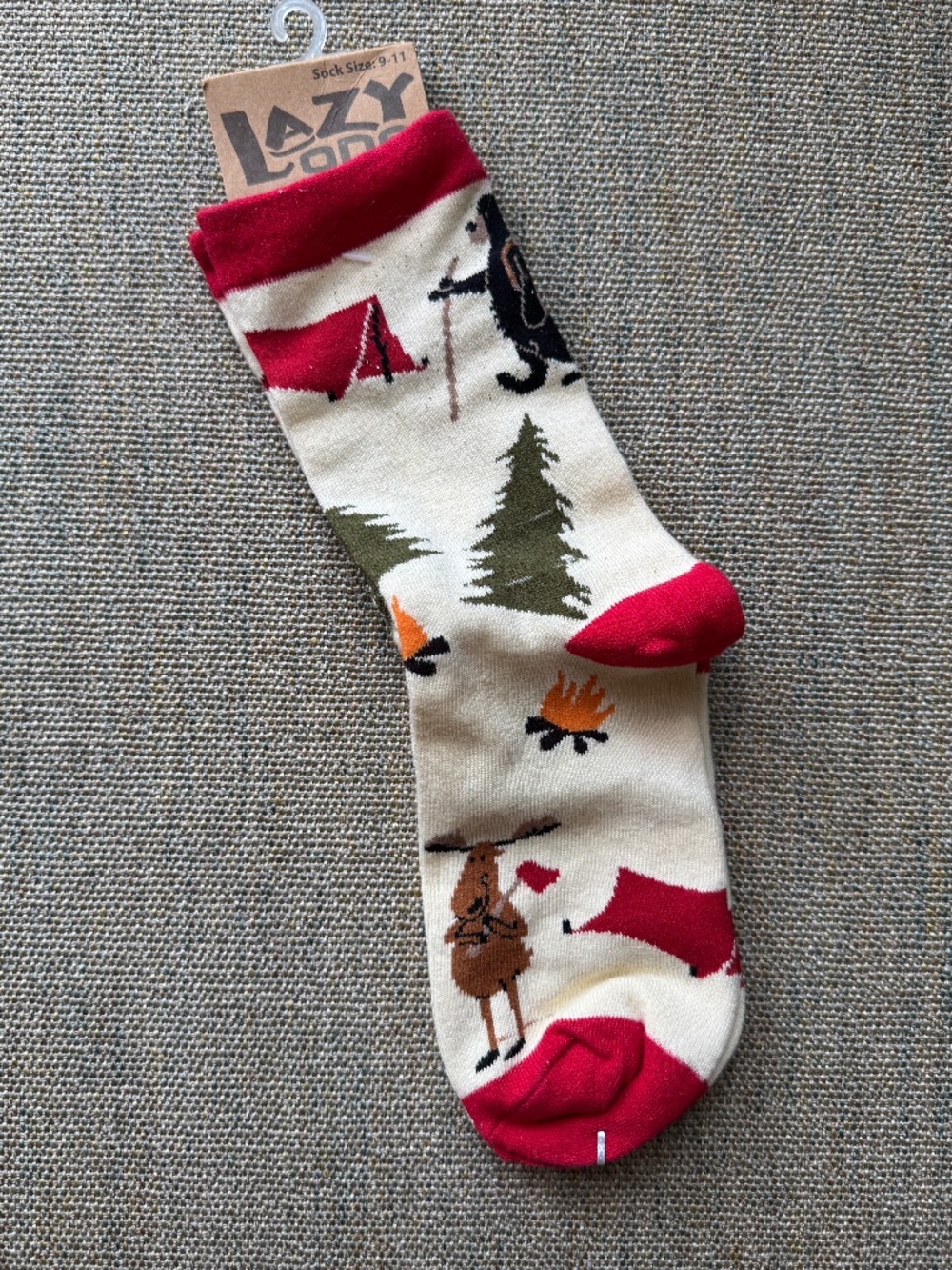 Lazy One Cotton Blend Camping Themed Socks